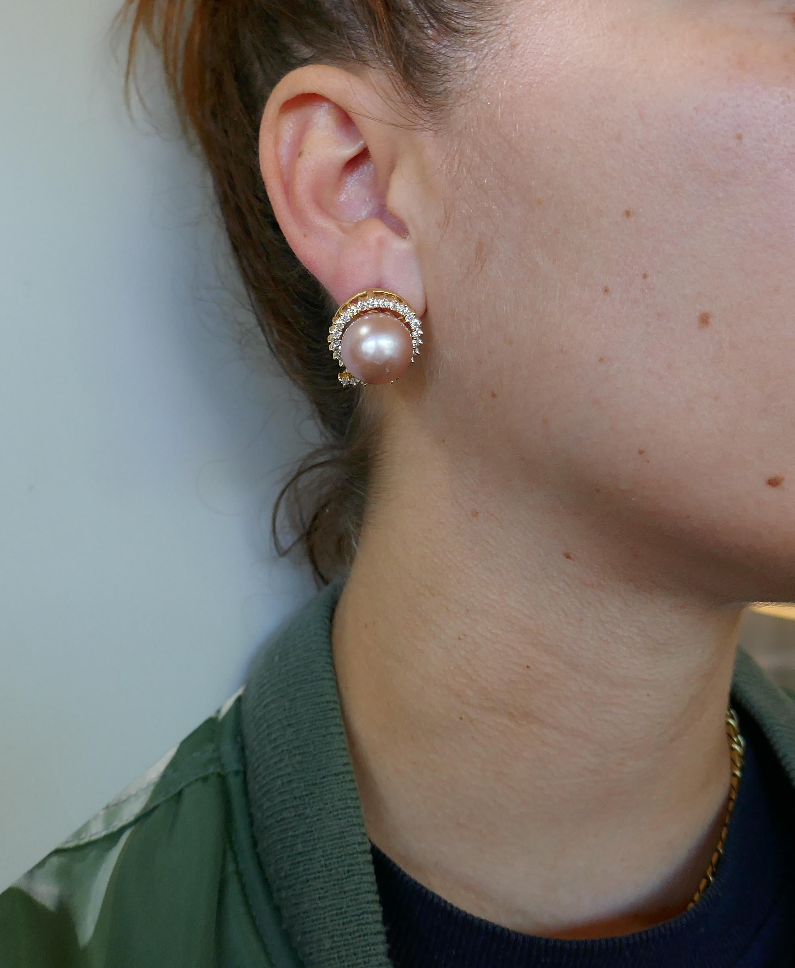 mikimoto pearl diamond earrings