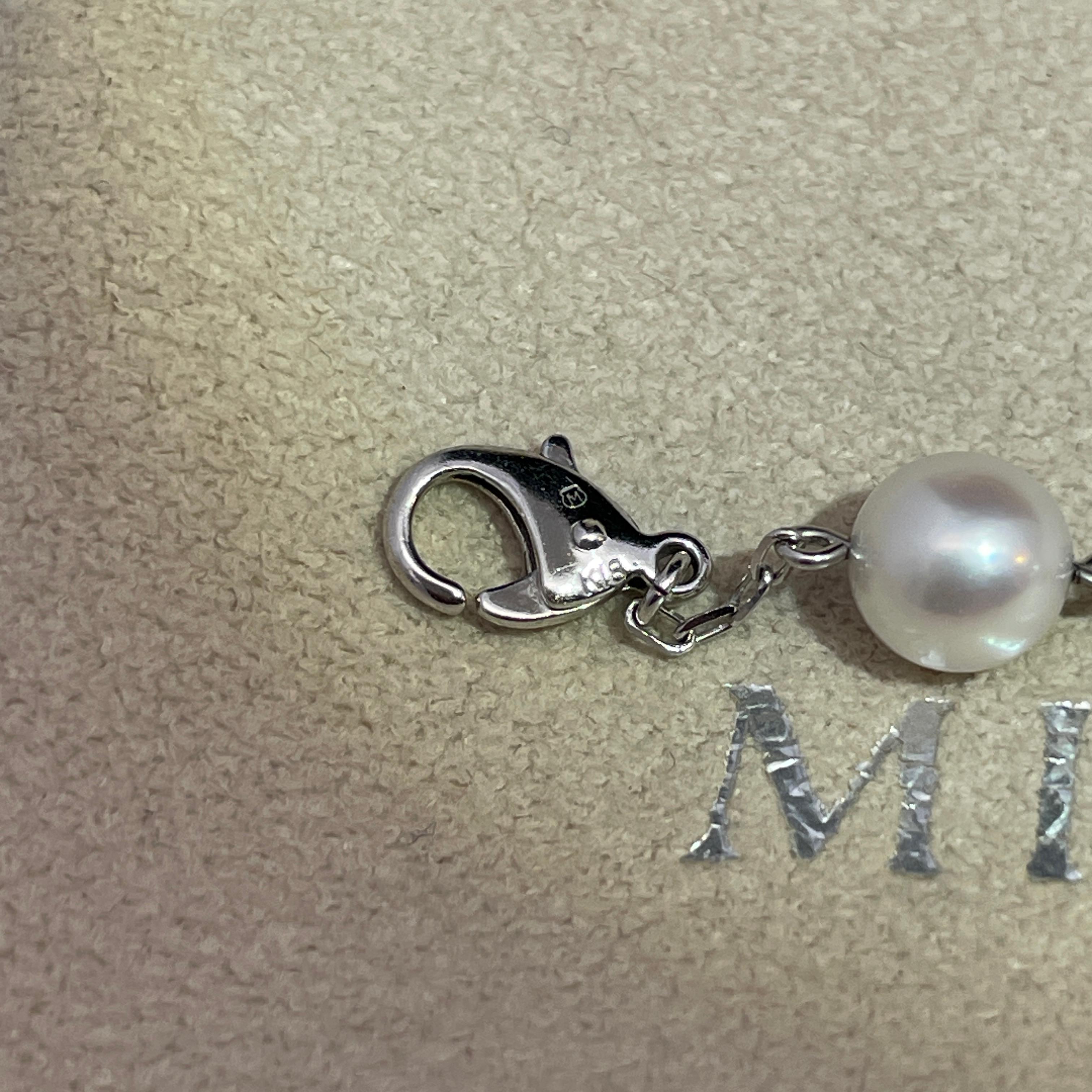 Mikimoto Pearl Exquisite Bracelet 18k White Gold For Sale 1