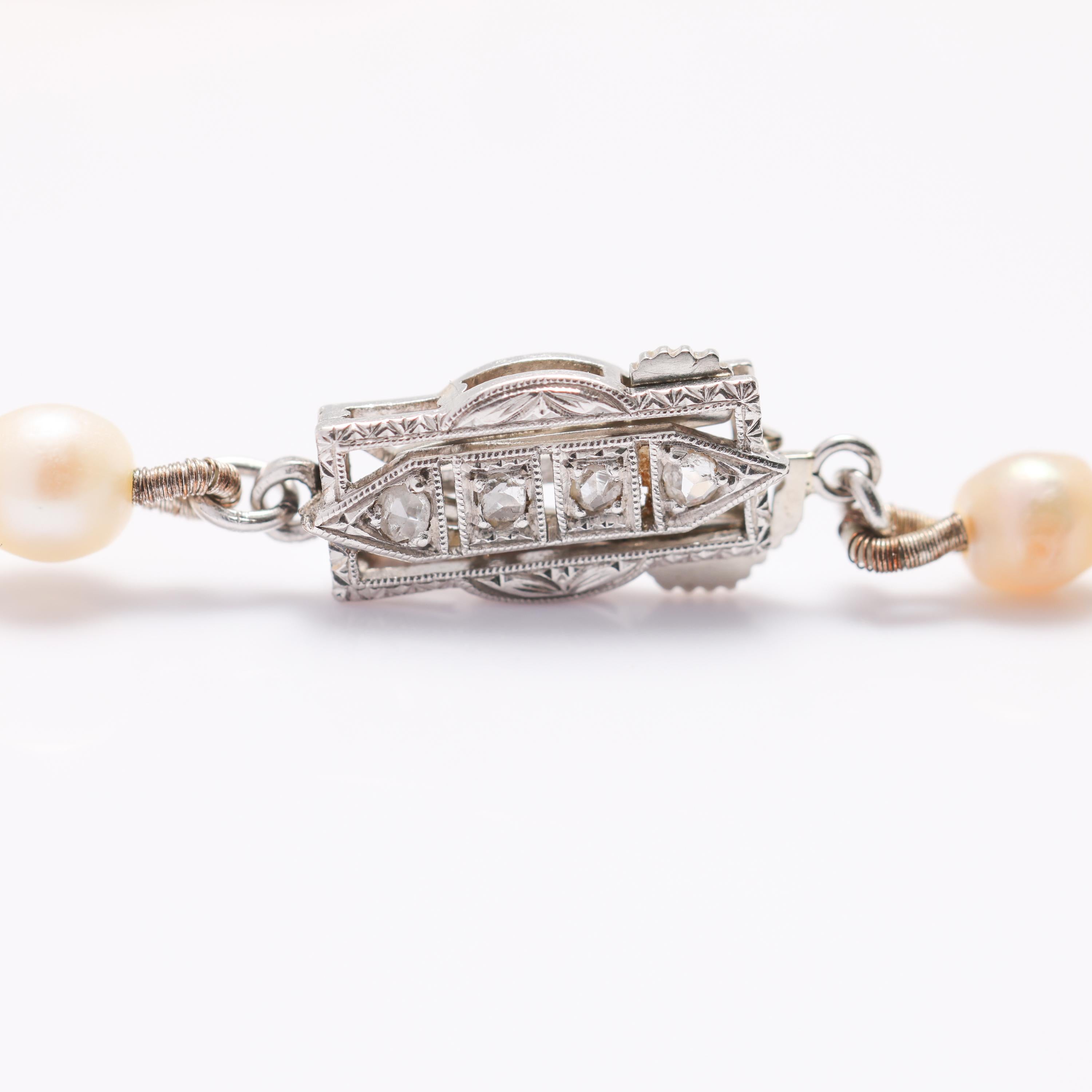 This important Mikimoto cultured Akoya pearl necklace was acquired by its previous owner at the Mikimoto exhibit within the Philidelphia World's Fair in 1926. The Mikimoto exhibit at the '26 World's Fair is where Mikimoto launched his wondrous