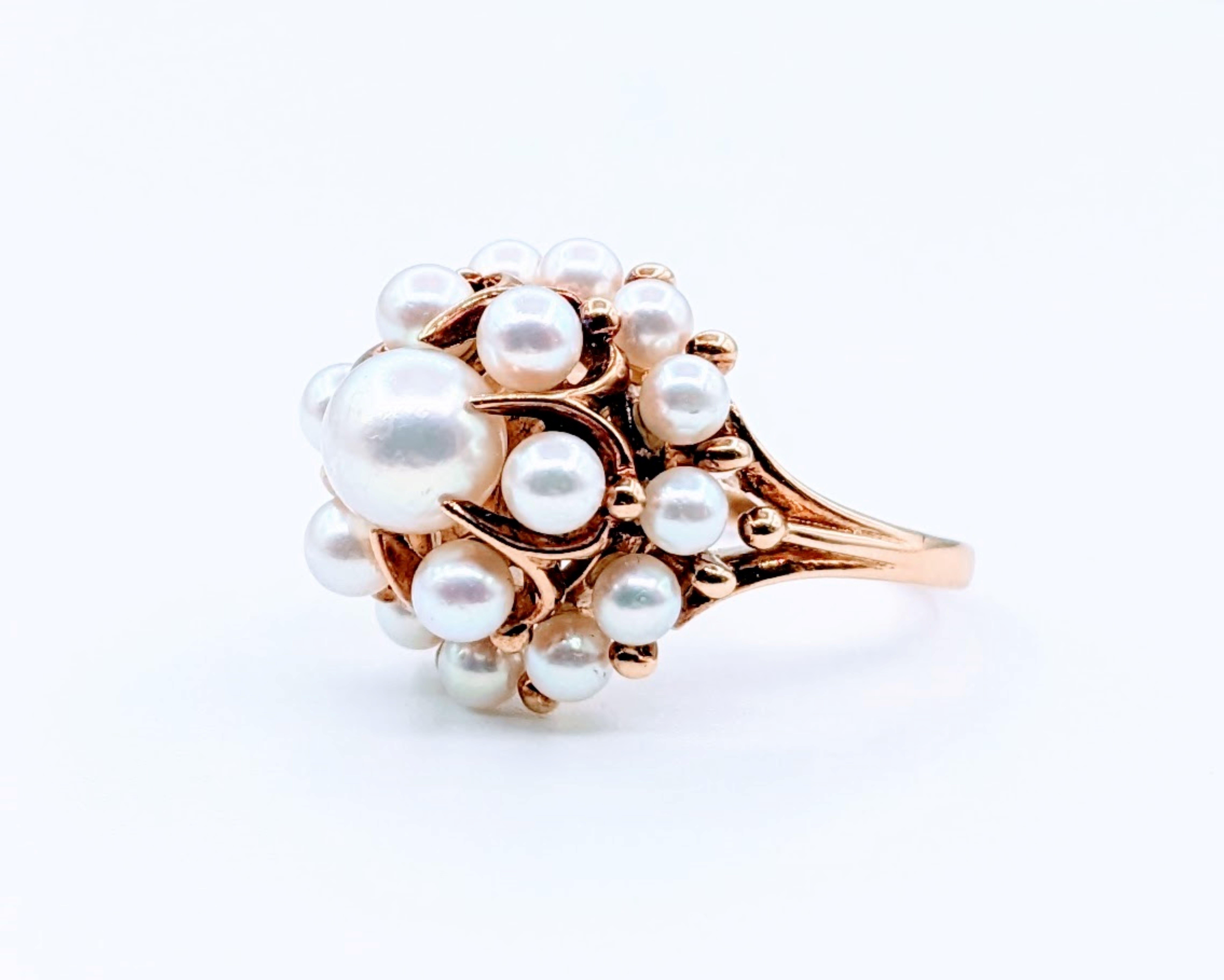 Mikimoto Perlen-Cocktailring für Prinzessin (Zeitgenössisch)