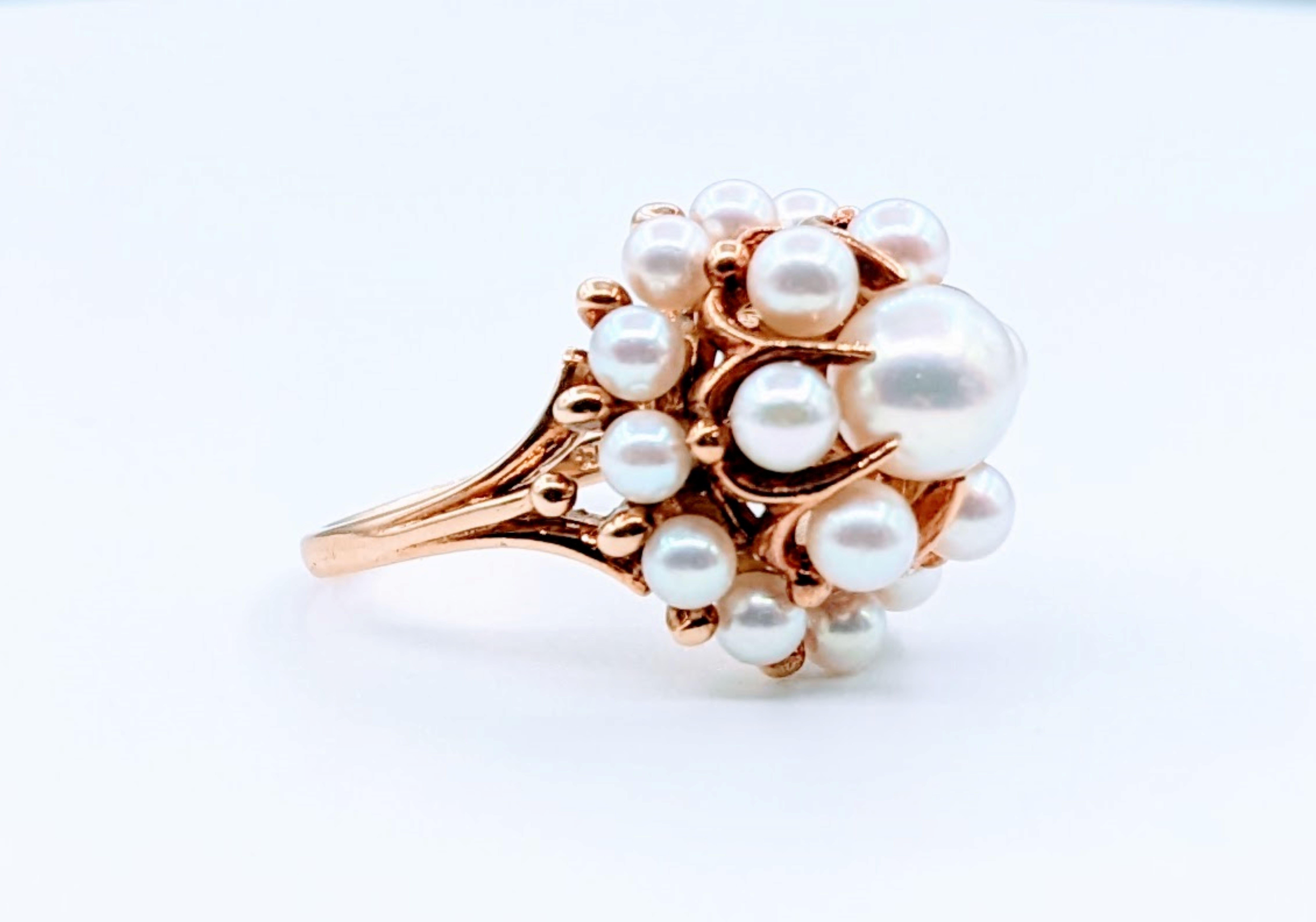 Mikimoto Perlen-Cocktailring für Prinzessin Damen