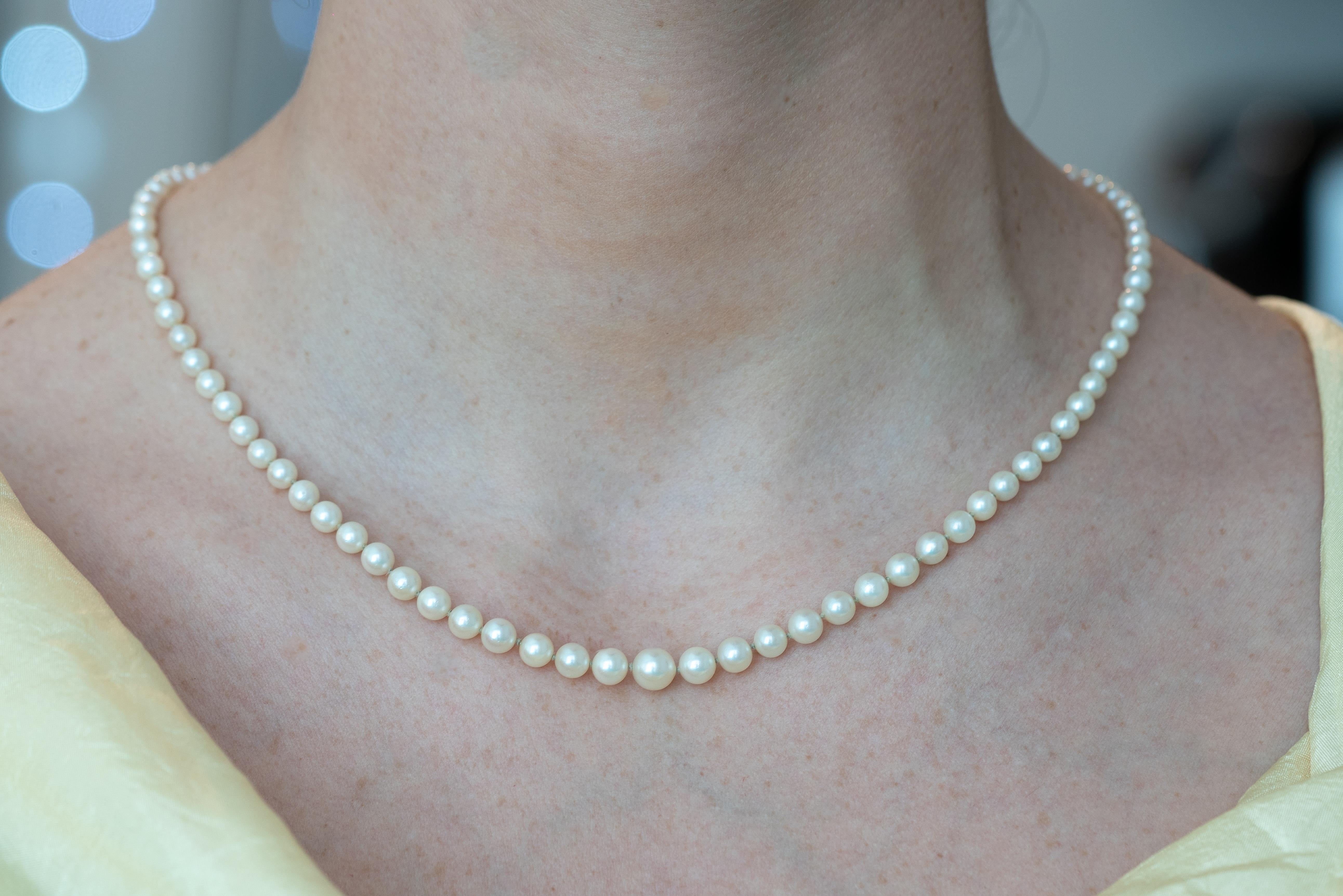 Women's Mikimoto Pearl Sterling Silver Necklace