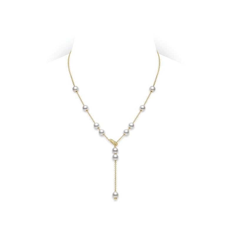 Round Cut Mikimoto Pearls in Motion Necklace PPL351DK11