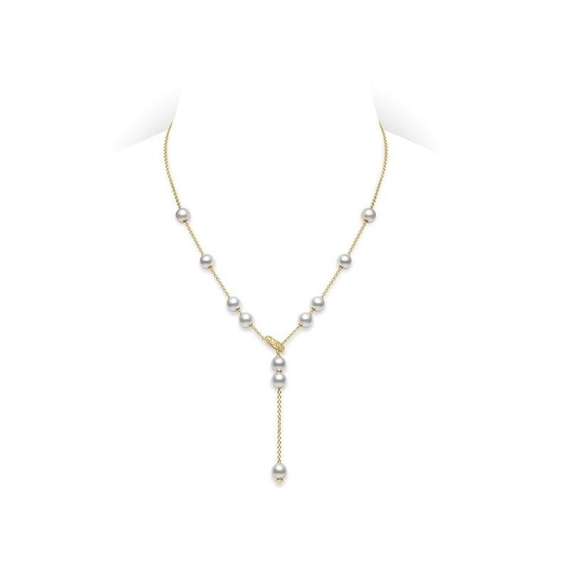 Taglio rotondo Mikimoto Collana di perle in movimento PPL351DK11 in vendita
