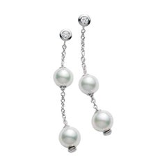 Mikimoto Pearls in Motion with Diamonds in 18k White Gold PEL644DW