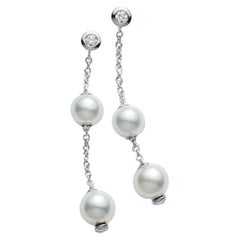 Mikimoto Pearls in Motion with Diamonds in 18k White Gold PEL644DW