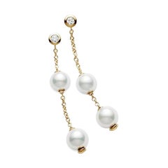 Mikimoto Pearls in Motion with Diamonds in 18k Yellow Gold PEL644DK