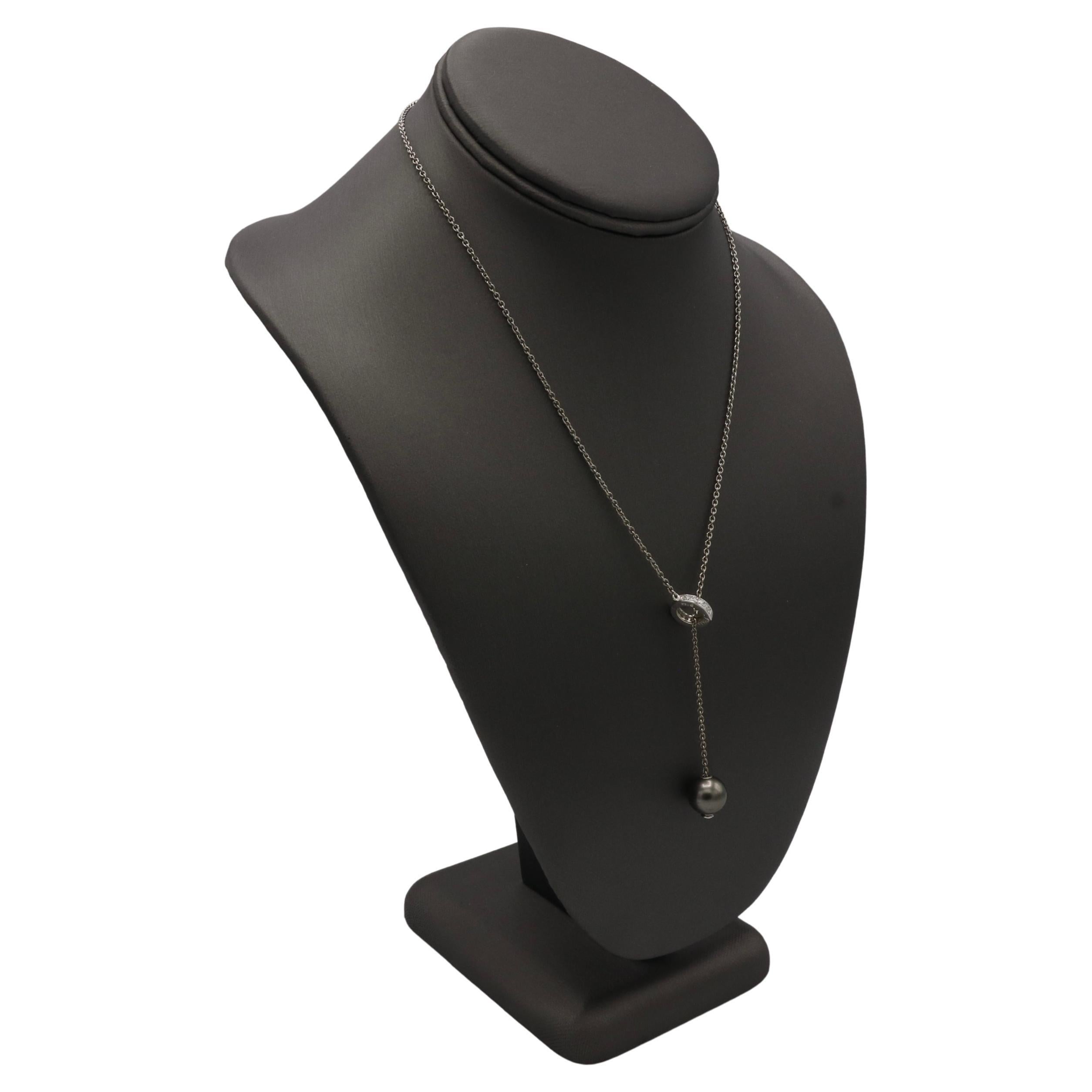 Taglio rotondo Mikimoto Pearls Motion Collana con perle coltivate dei mari del sud e diamanti in vendita