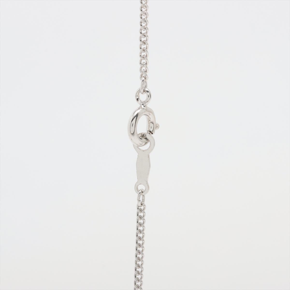 Colgante Mikimoto Collar de perlas de rubí de plata de ley y oro de 18 quilates Corte redondo
