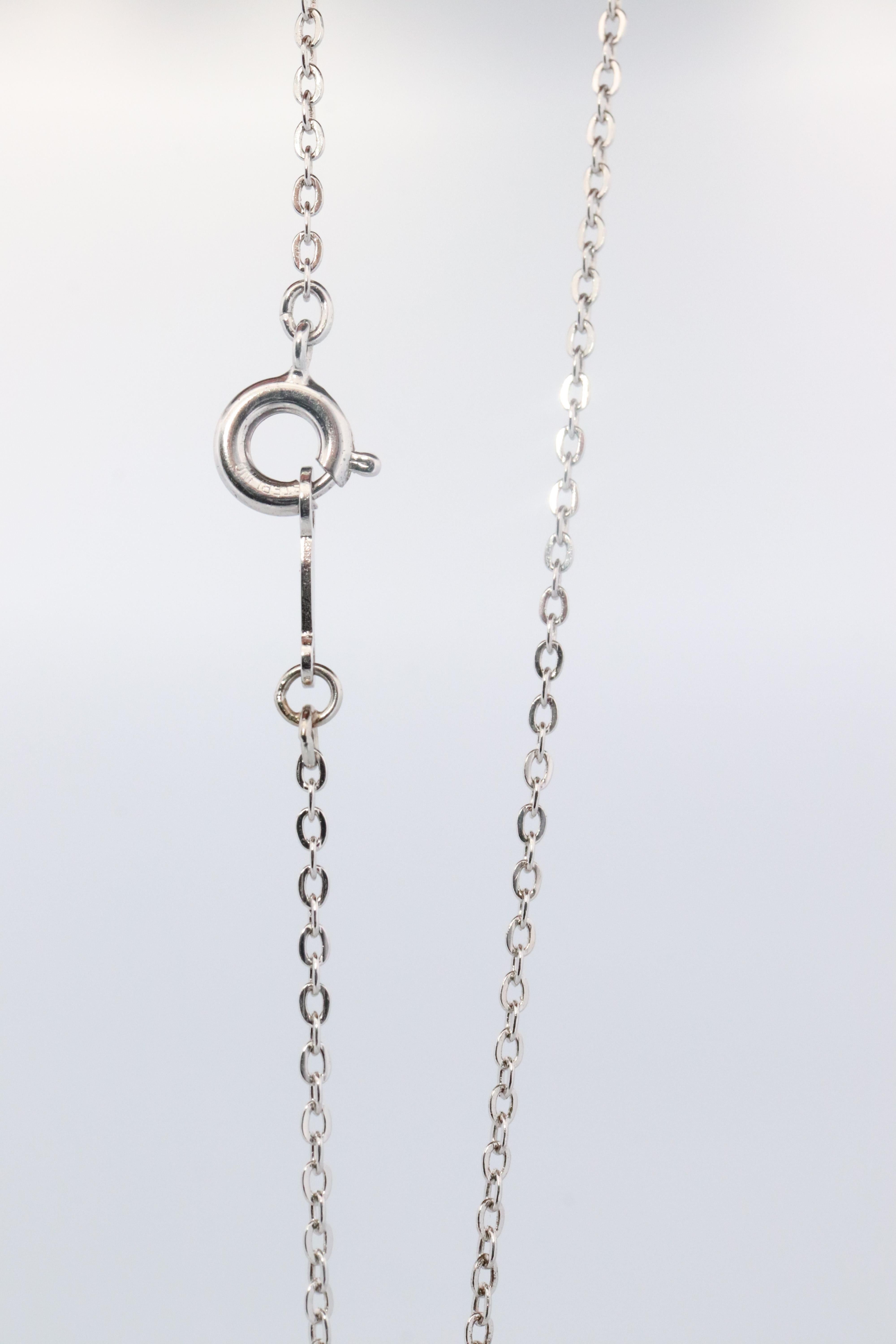 Women's Mikimoto Pendant Sterling Silver. Mikimoto Fish with a Pearl Pendant Necklace. For Sale