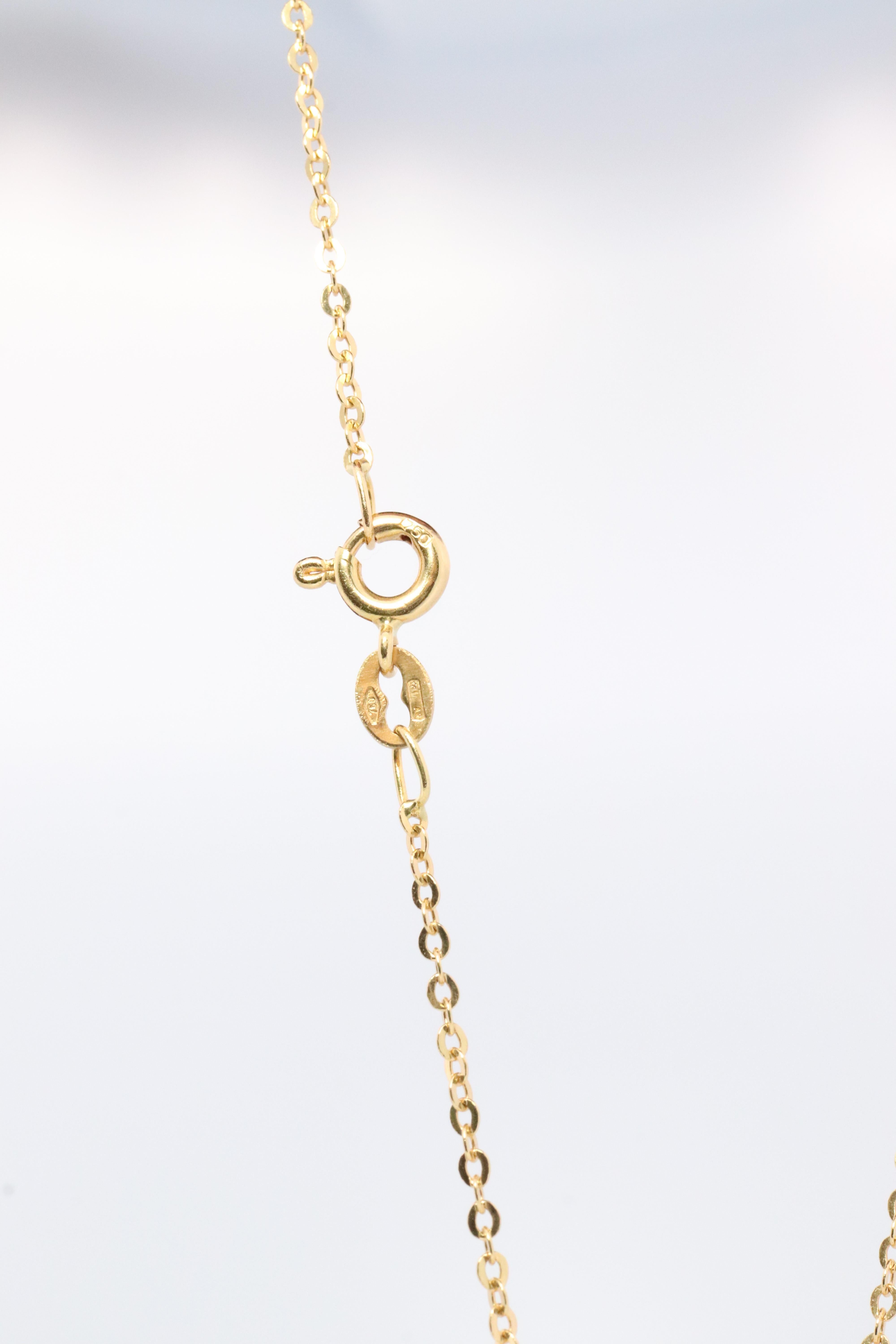 Mikimoto-Anhänger. Vintage 18 Karat Gold Mikimoto Perlen-Diamant-Halskette. 1