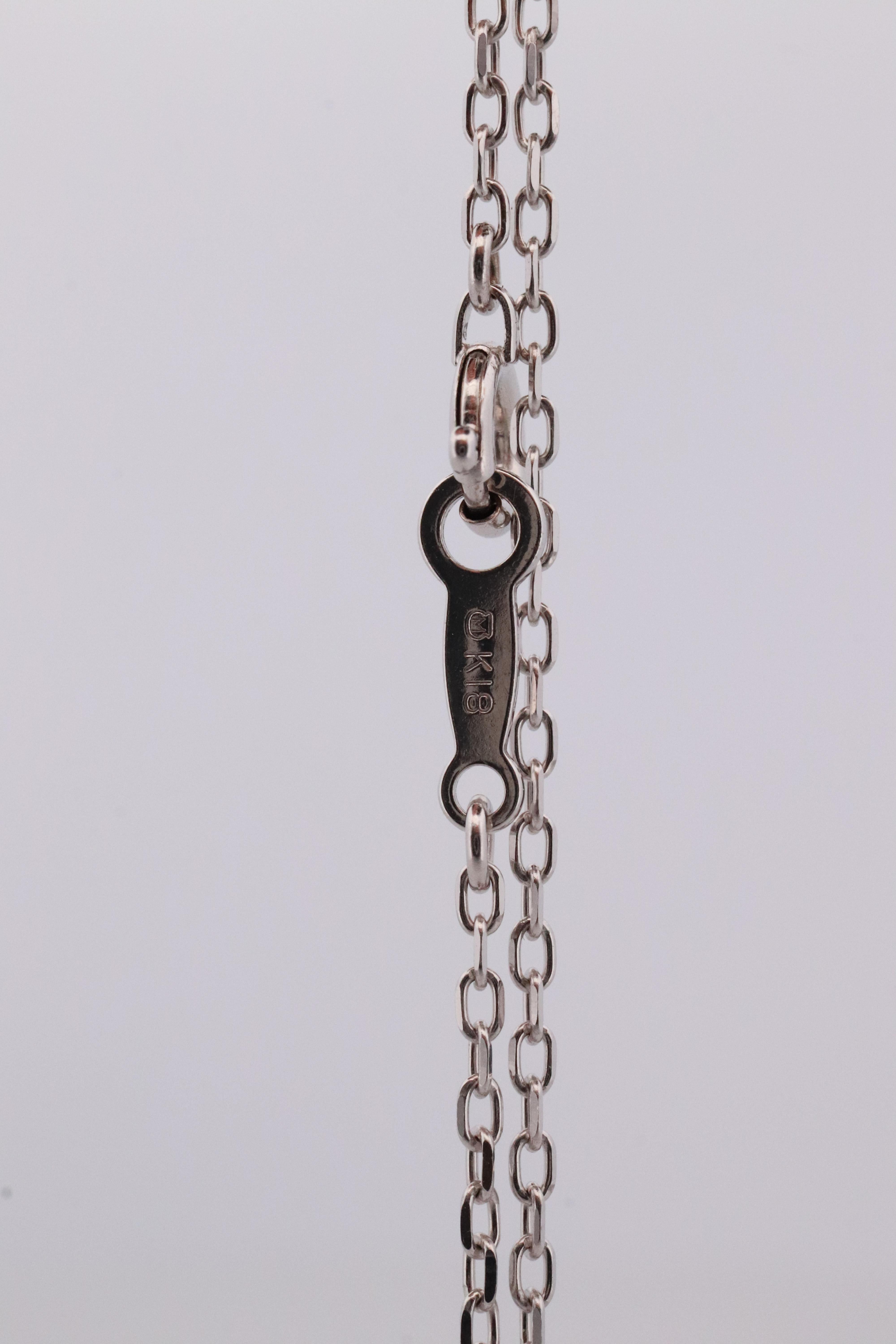 Taille ronde Pendentif Mikimoto. Vintage Sterling Silver et Gold 18k Mikimoto Abstract Pearl (Perle abstraite) en vente