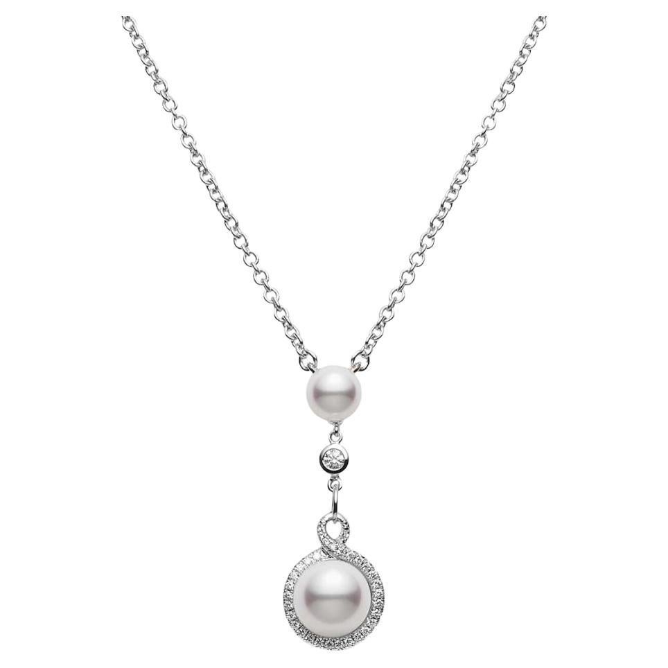 Mikimoto Petit Soleil Ciondolo con perle coltivate Akoya e diamanti MPA10002ADXW