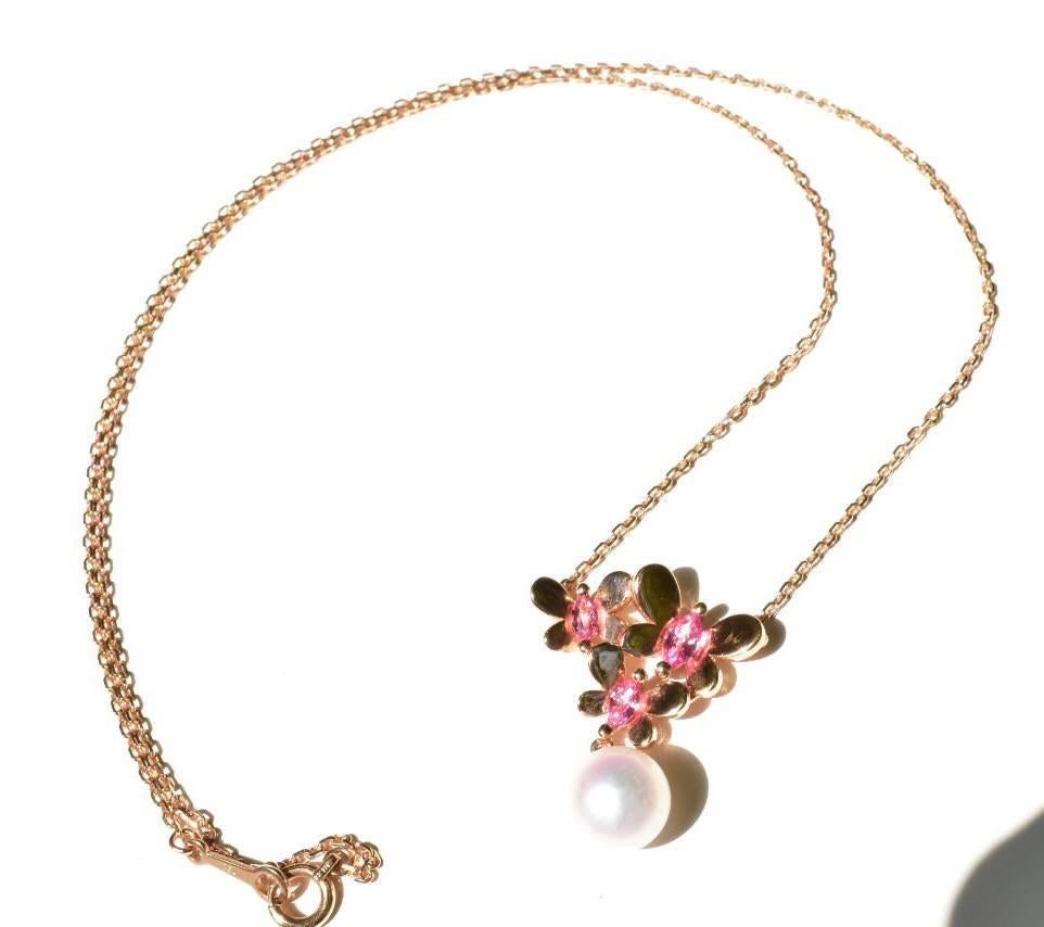 mikimoto pink pearl necklace