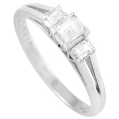 Mikimoto Platinum 0.39 Carat Diamond Ring