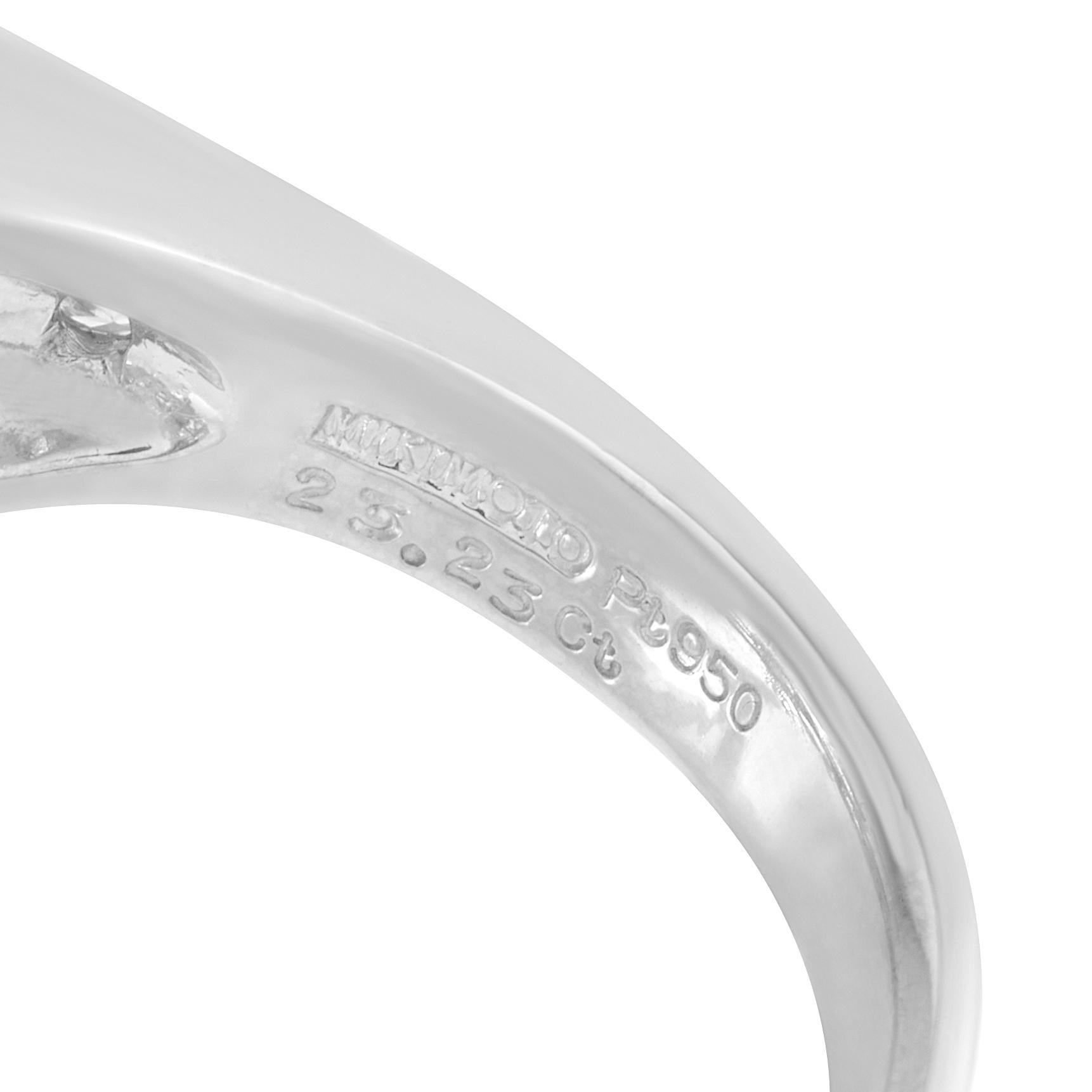 Mikimoto Platinum 2.63 Carat Diamond and Morganite Ring 1