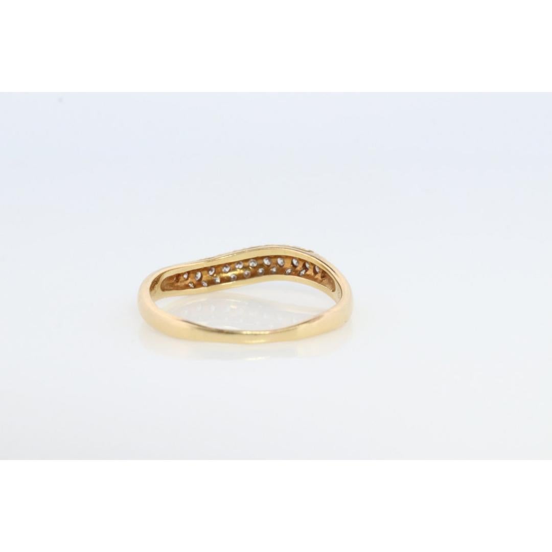 Mikimoto Ring. Vintage 18k Gold Mikimoto Diamant Pave Ring. Mikimoto Diamant 2