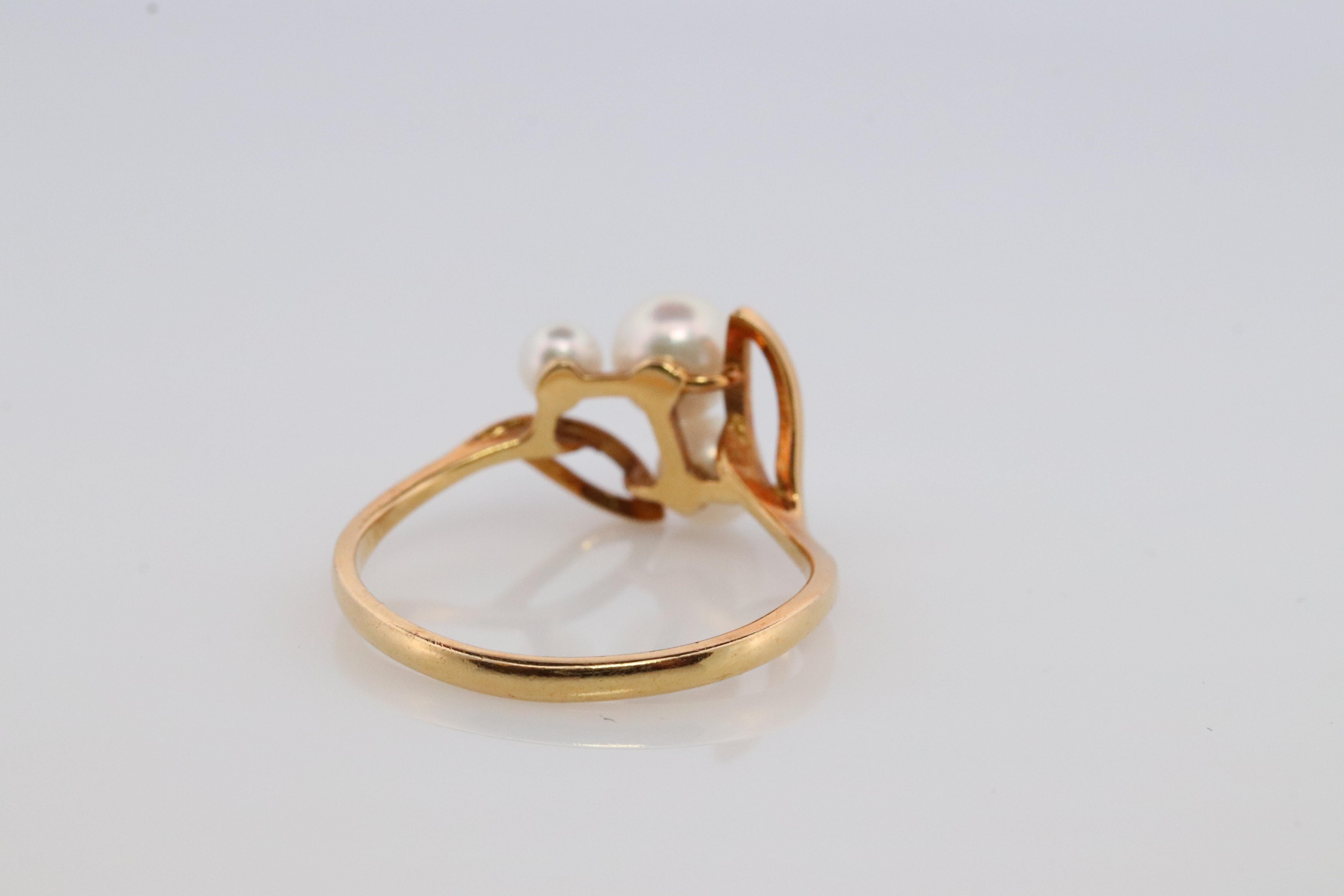 vintage mikimoto pearl ring