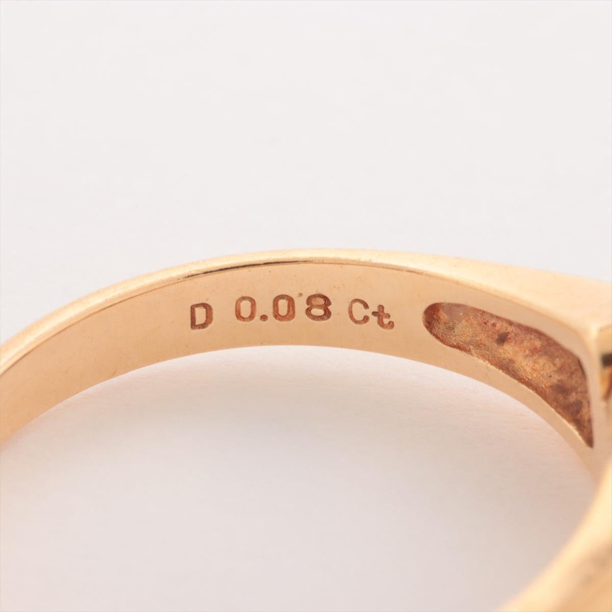 Mikimoto Sapphire Diamond Ring Yellow Gold In Good Condition For Sale In Humacao, PR