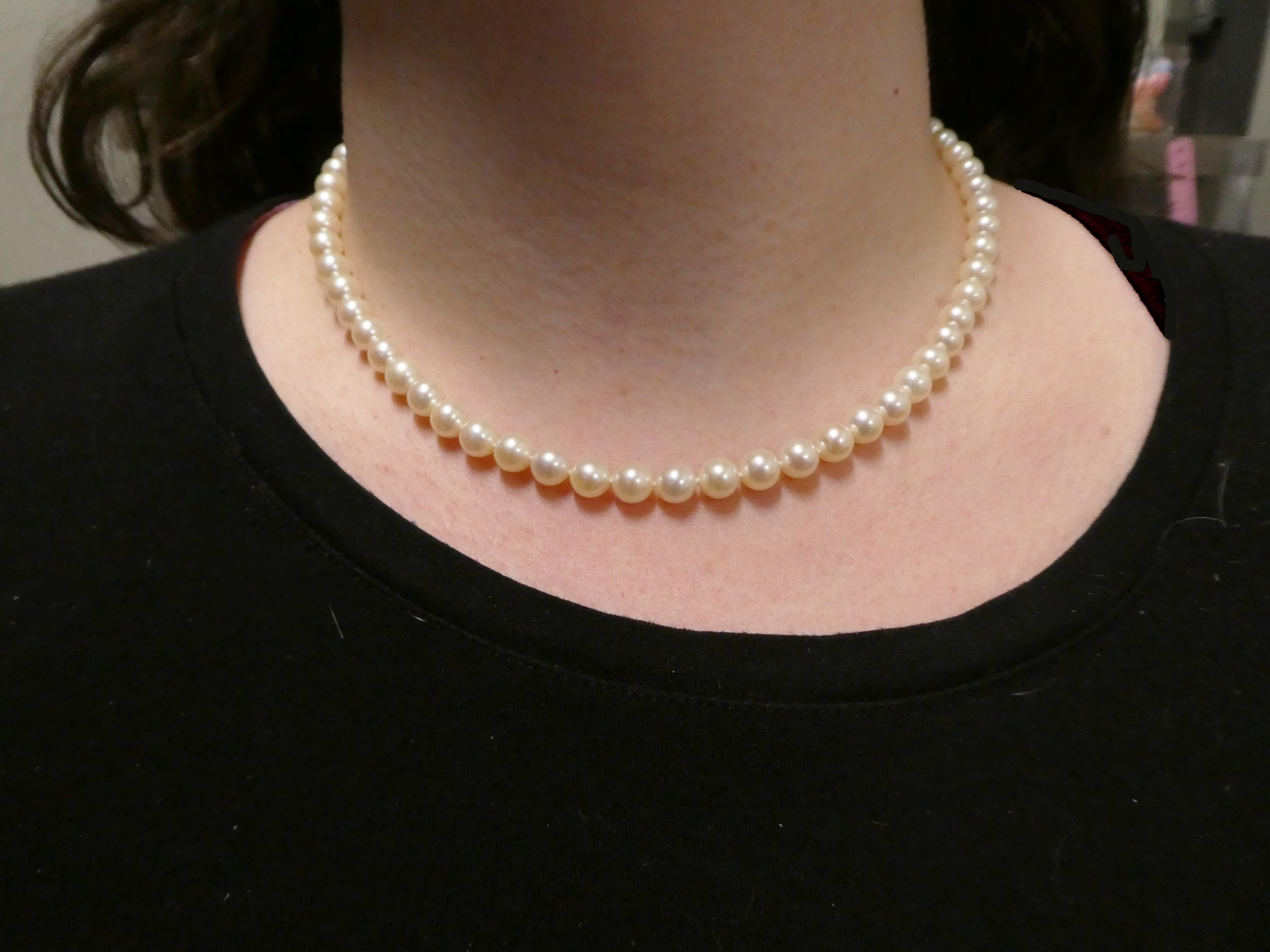 Mikimoto Sea Magic Cultured Pearl Yellow Gold Cross Necklace