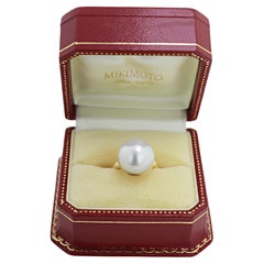 Mikimoto South Sea Cultured Pearl, Yellow Gold Ring