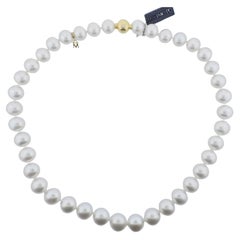 Mikimoto South Sea Pearl Gold Diamond Necklace