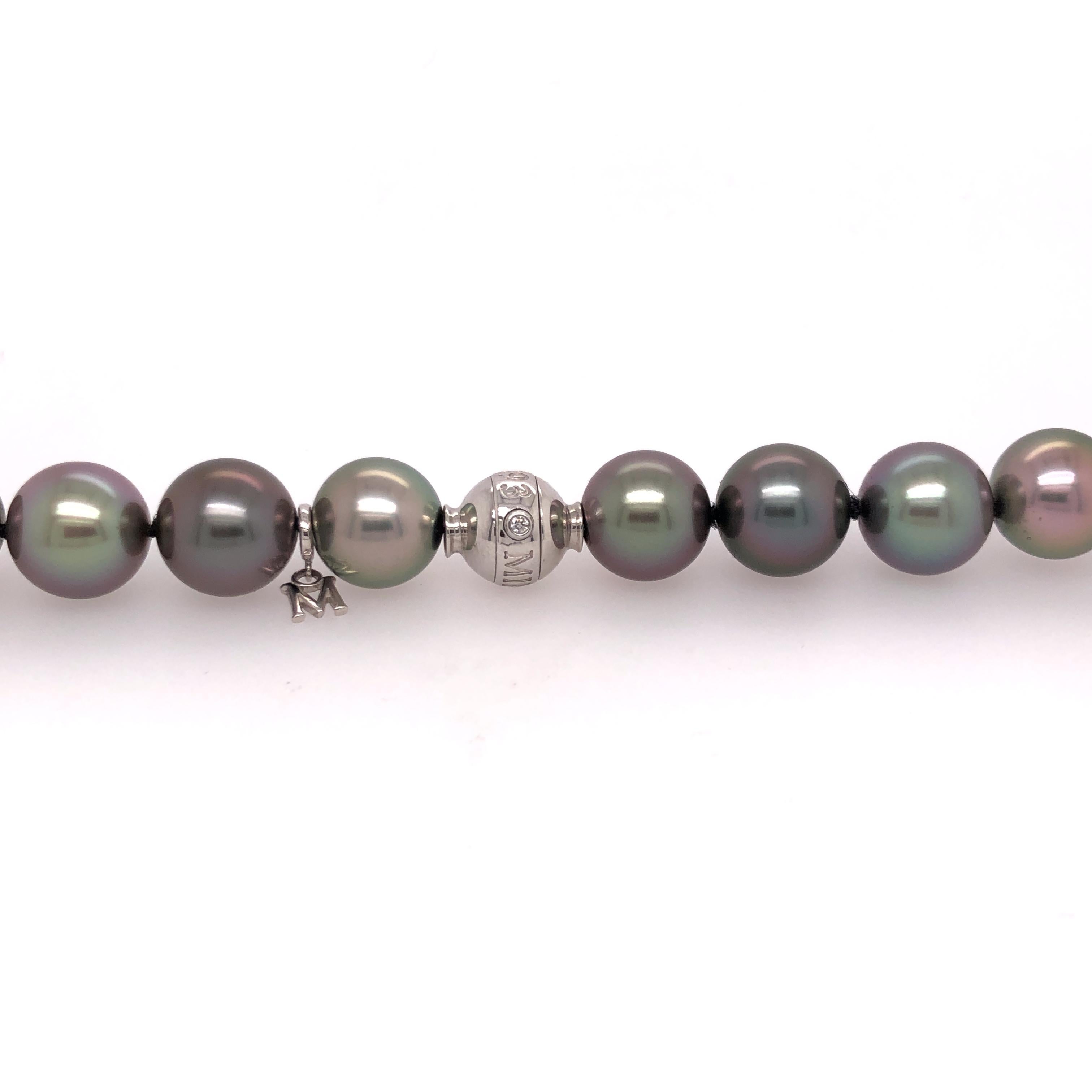 Contemporary Mikimoto South Sea Pearl Necklace with White Gold Clasp