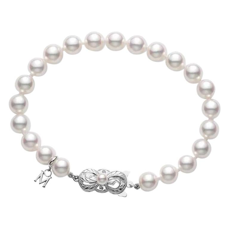 Mikimoto Strand Bracelet, White Gold Clasp, A Quality UD65107W