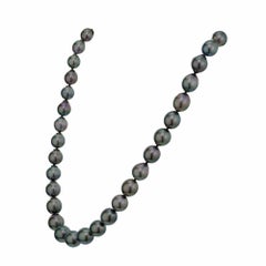 Mikimoto Tahitian Black South Sea Pearl Gold Necklace