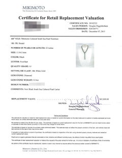 Mikimoto Tahitian South Sea Pearl and Diamond Lariat Necklace