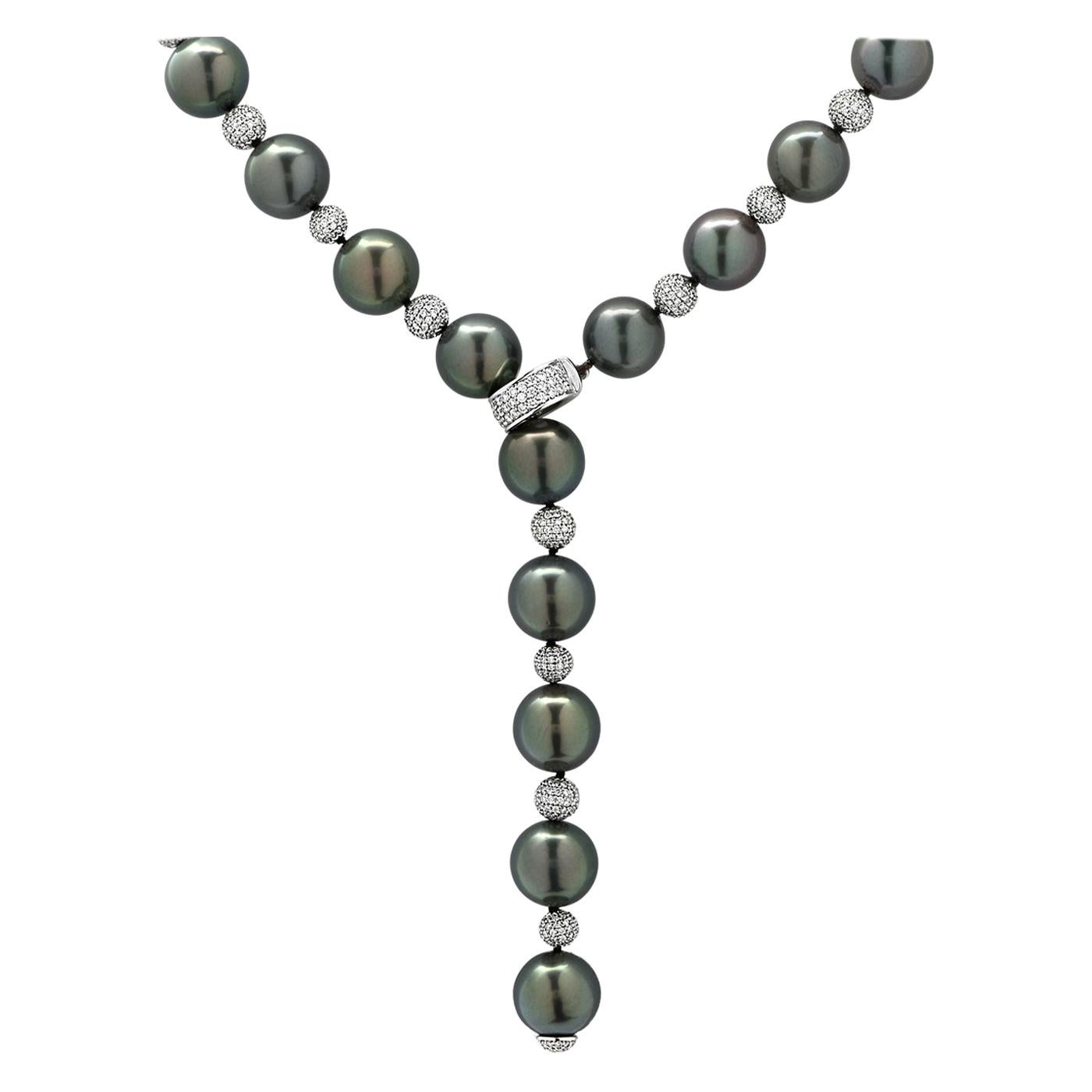【おきくださ】 South Sea Cultured Pearl Lariat-Style Heart Necklace in 14K ...