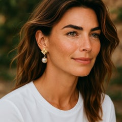 Mikimoto Vintage 18K Yellow Gold Pearl and Diamond Screw-Back Earrings