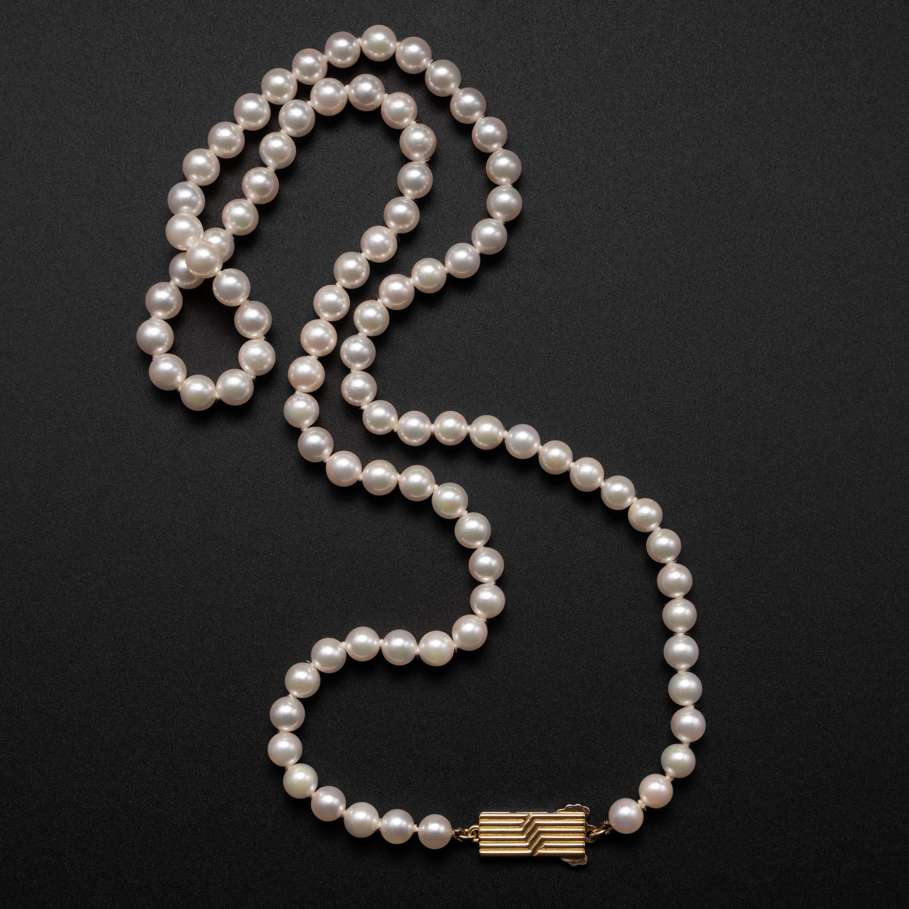vintage mikimoto pearl necklace