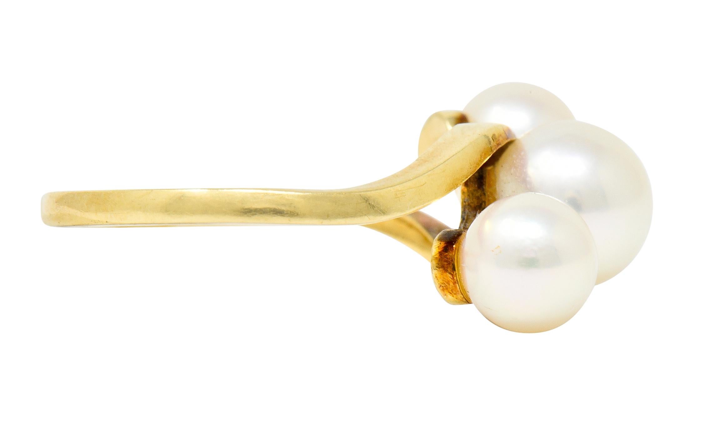mikimoto 3 pearl ring