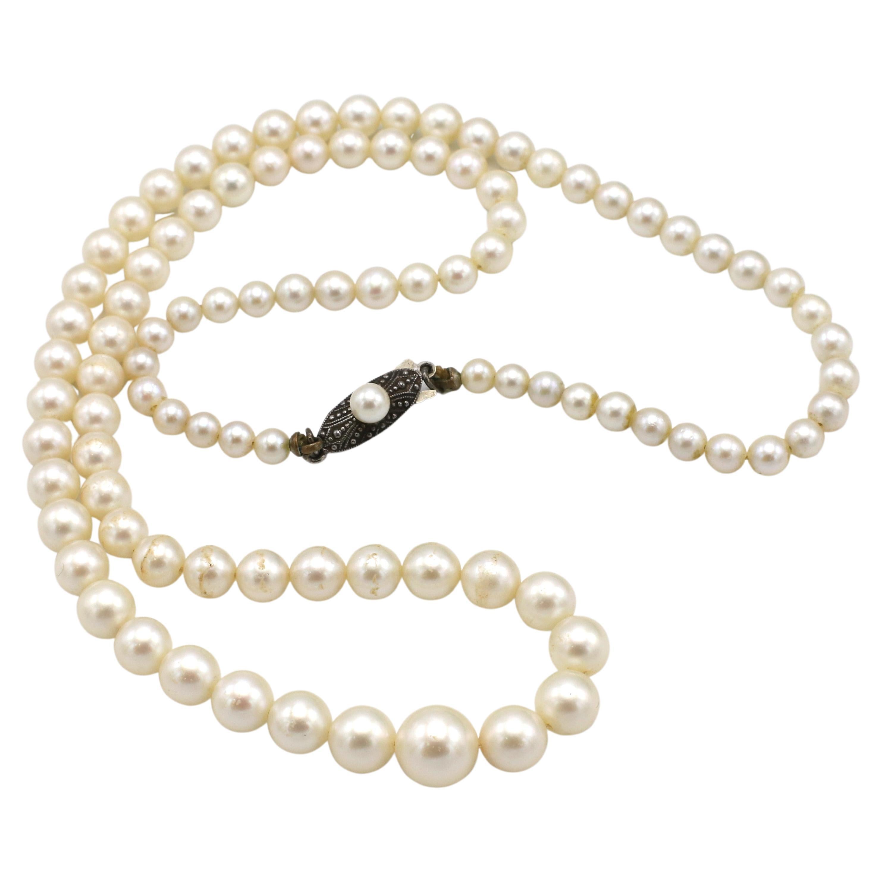 mikimoto pearl necklace clasp identification