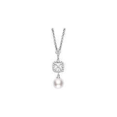 Mikimoto White Gold Akoya Diamond Pendant MPA10184ADXW