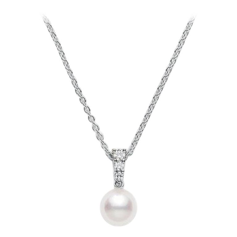 Mikimoto White Gold Pearl Pendent PPA403DW at 1stDibs