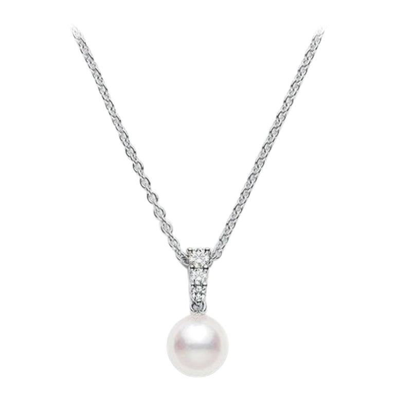 Mikimoto White Gold Pearl Pendent PPA403DW For Sale at 1stDibs