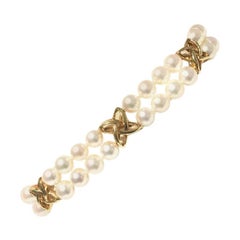 Mikimoto Weißes Südseeperlen-Gold-Armband PDH7K