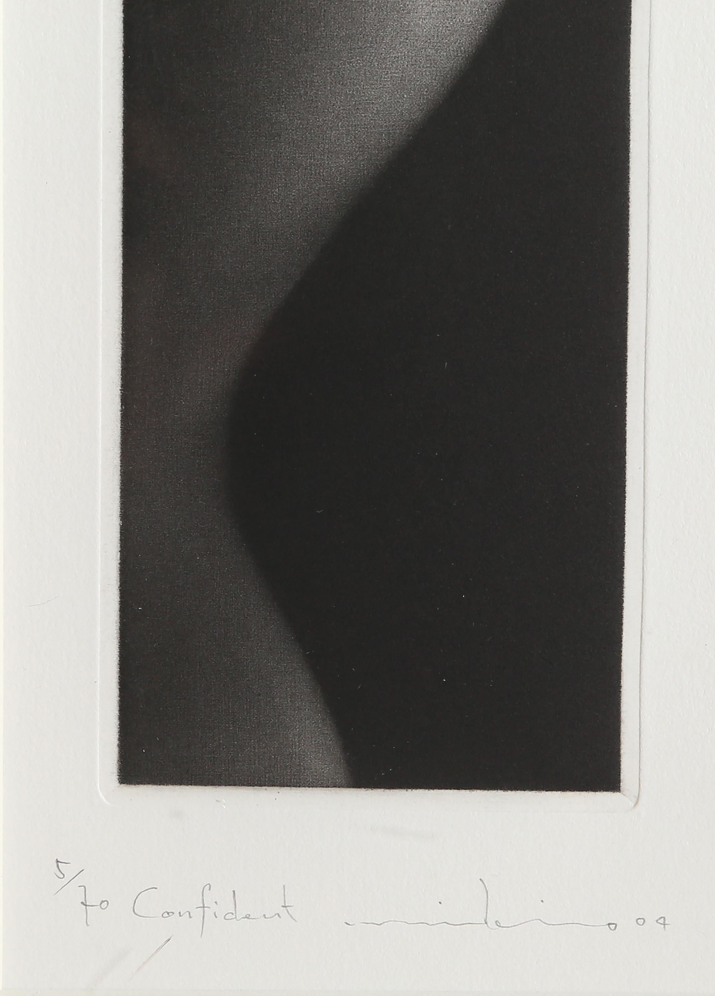 Confident, Contemporary Mezzotint by Mikio Watanabe For Sale 1