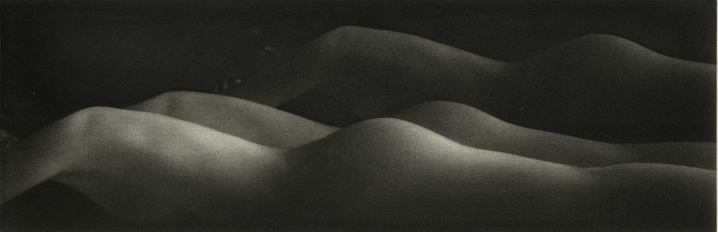 Mikio Watanabe Nude Print - Dune (Multiple nude females appear to be a landscape) 