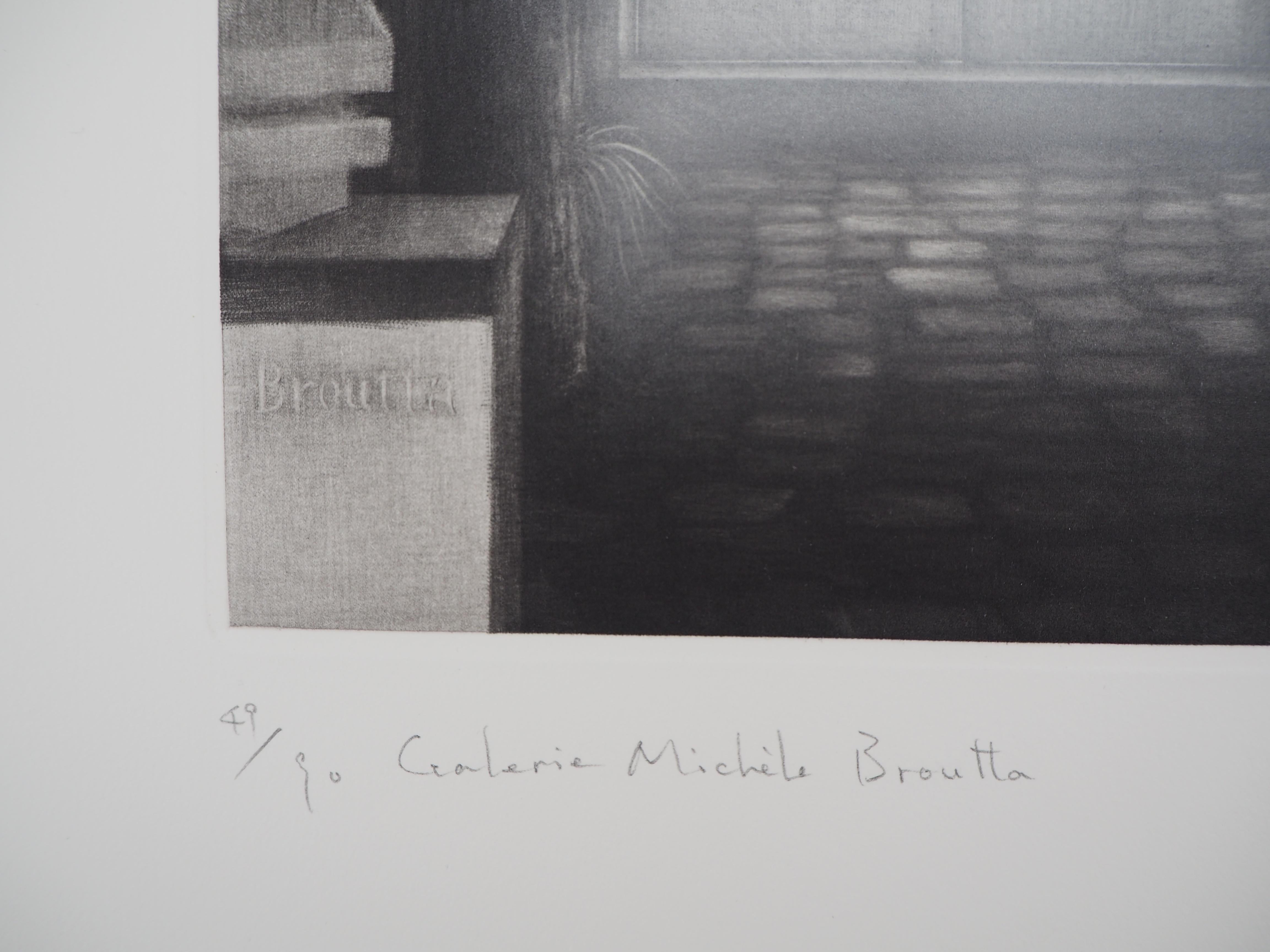 Eingang der Galerie – Original handsignierte Radierung / 90ex im Angebot 1