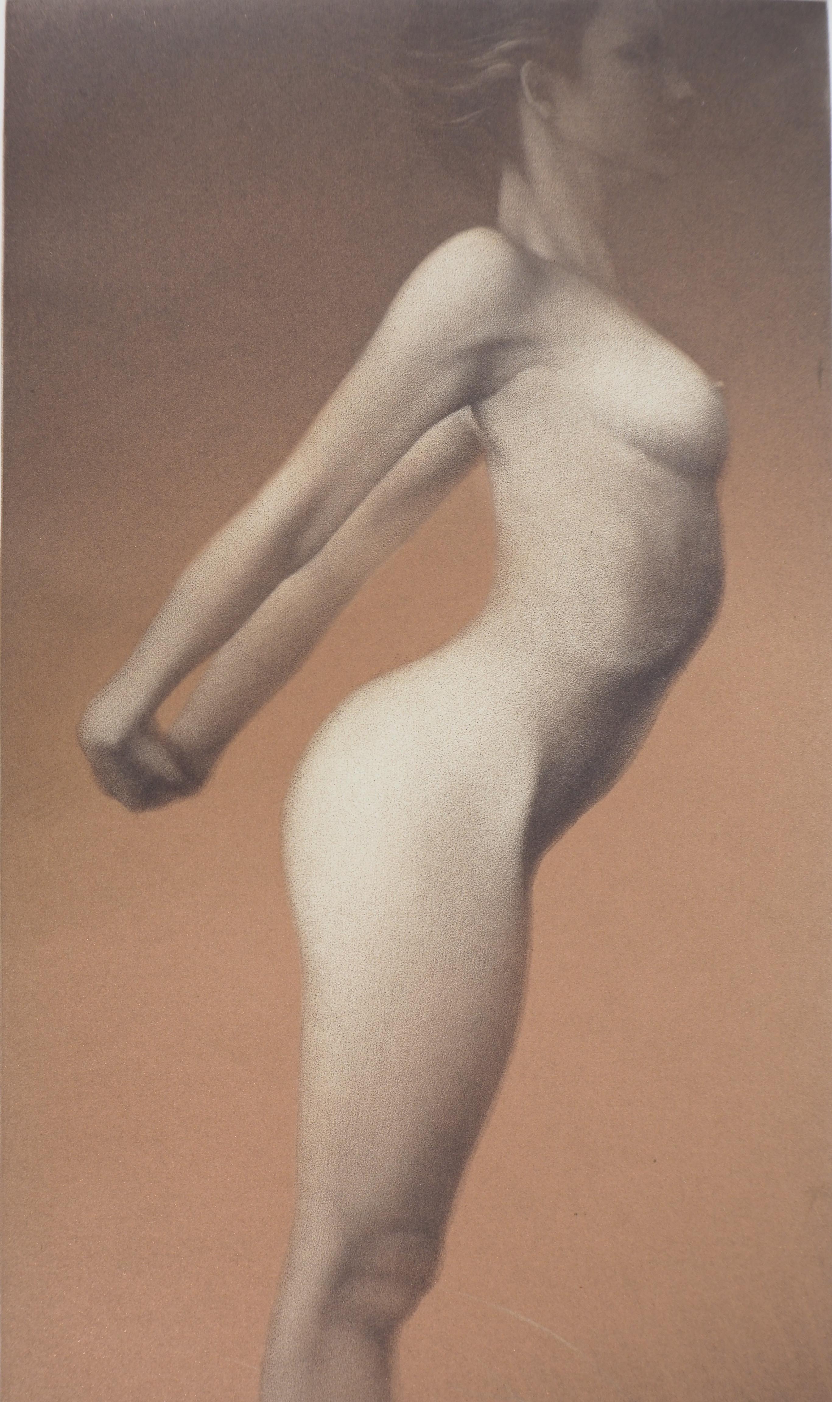 Female nude - Original handsigned etching / 90ex - Modern Print by Mikio Watanabe