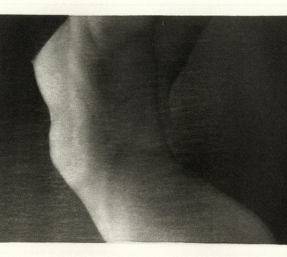 Kobe (torso of young nude woman in profile) - Print by Mikio Watanabe