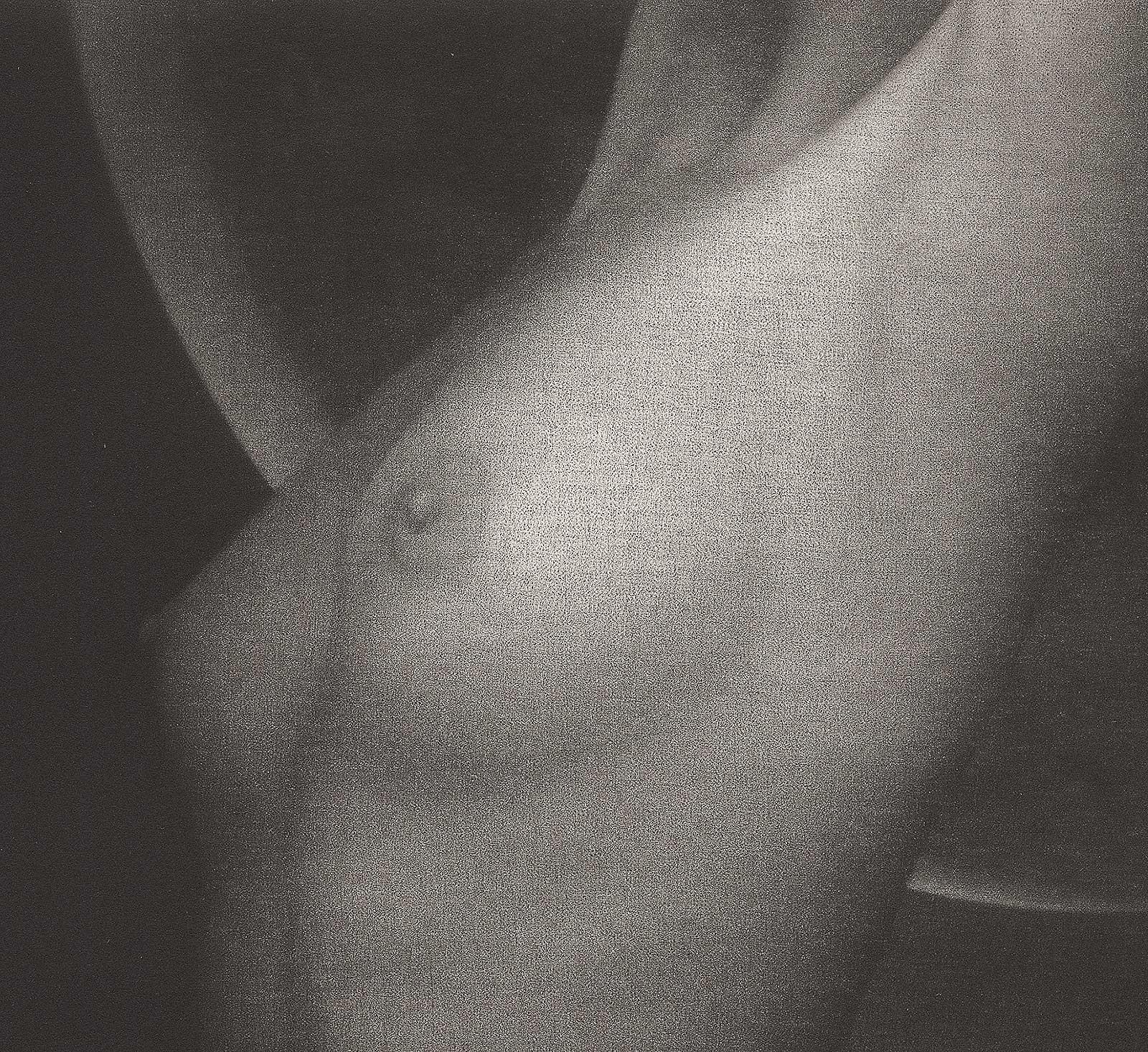 Moonshine (a young nude woman with big breasts posed in front of huge full moon) - Print by Mikio Watanabe