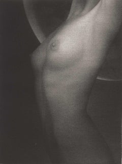 Moonshine (a young nude woman with big breasts posed in front of huge full moon)