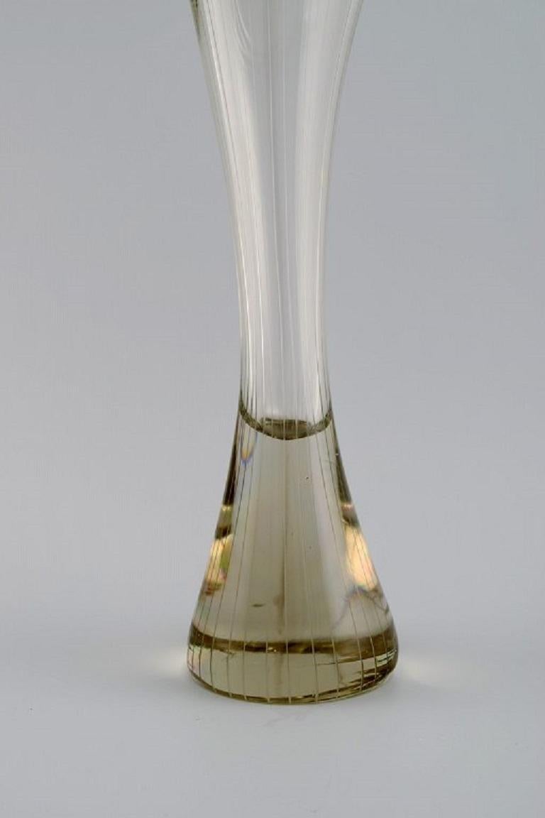 Mikko Helander for Humppila Lasi. Large organically shaped vase. In Excellent Condition For Sale In Copenhagen, DK