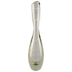 Mikko Helander for Humppila Lasi, Spiral Decorated Vase, 1960s