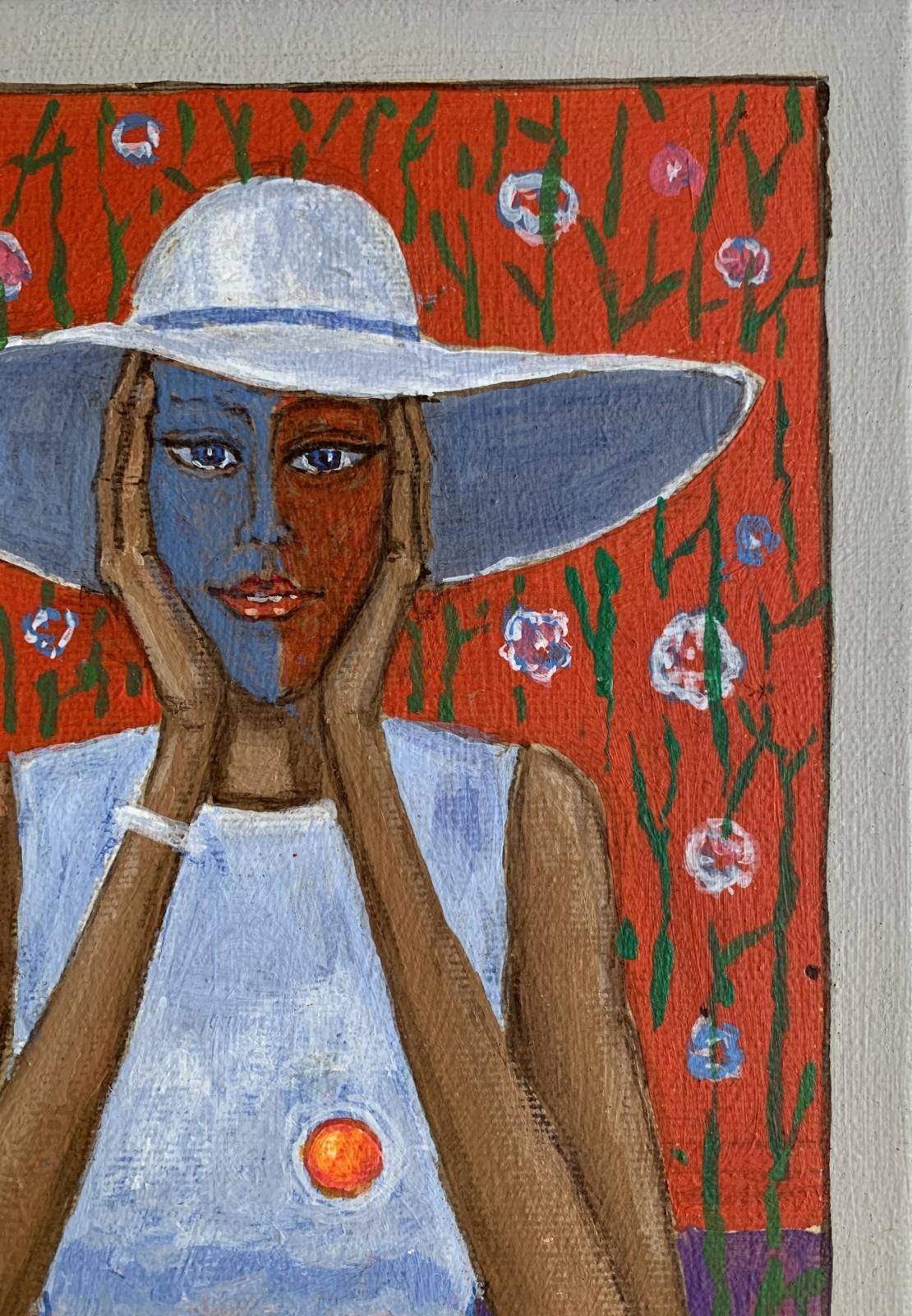 Un souvenir. Peinture acrylique contemporaine, Figurative, Surréaliste, Artiste polonais - Contemporain Painting par Mikołaj Malesza