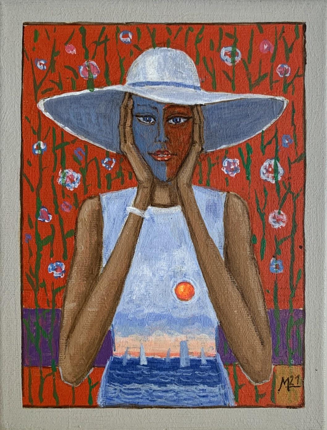 Un ricordo. Pittura acrilica contemporanea, Figurativo, Surreale, Artista polacco